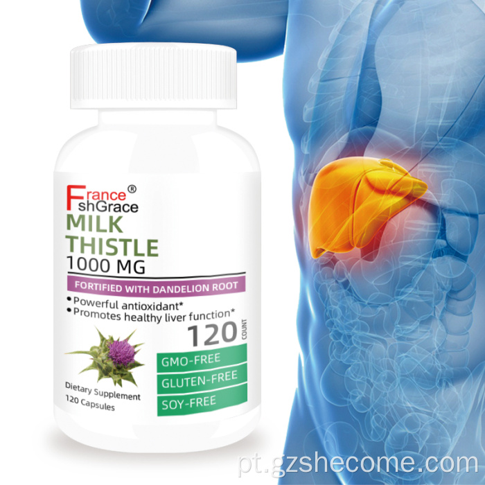 Milk Thistle Detox Health Support Capsule de desintoxicação de fígado